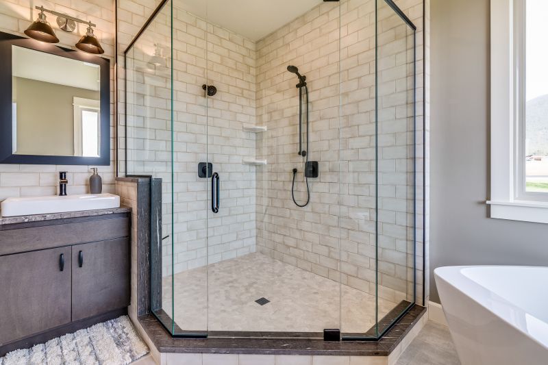 Walk-in Shower with Floating Vanity